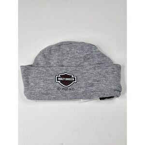 2020 Harley-Davidson Bar & Shield Gray Knit Beanie Cap Size 0/3M Motorcycle Bike